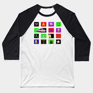 Colorful Pattern Baseball T-Shirt